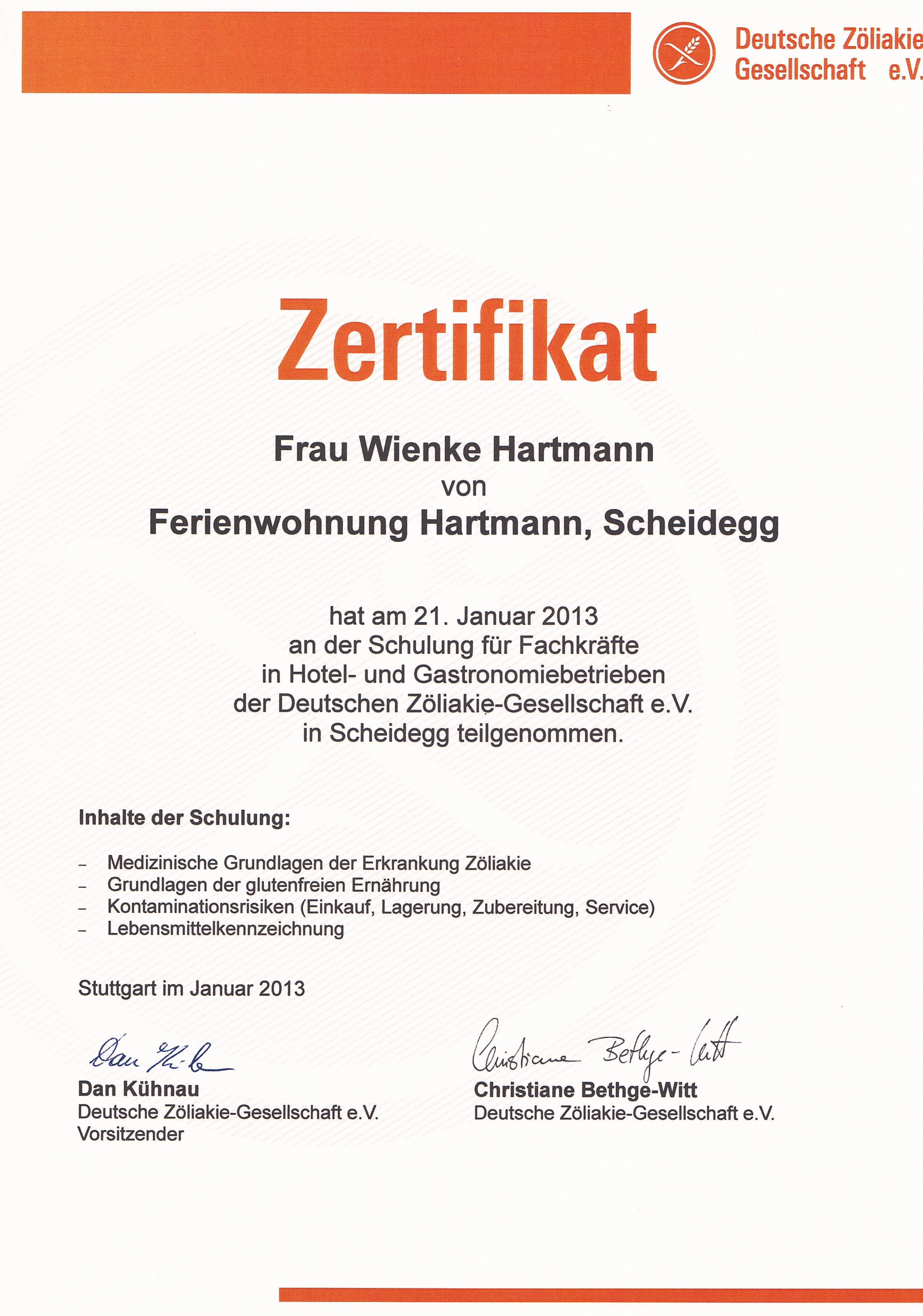 Zertifikat Zertifikat